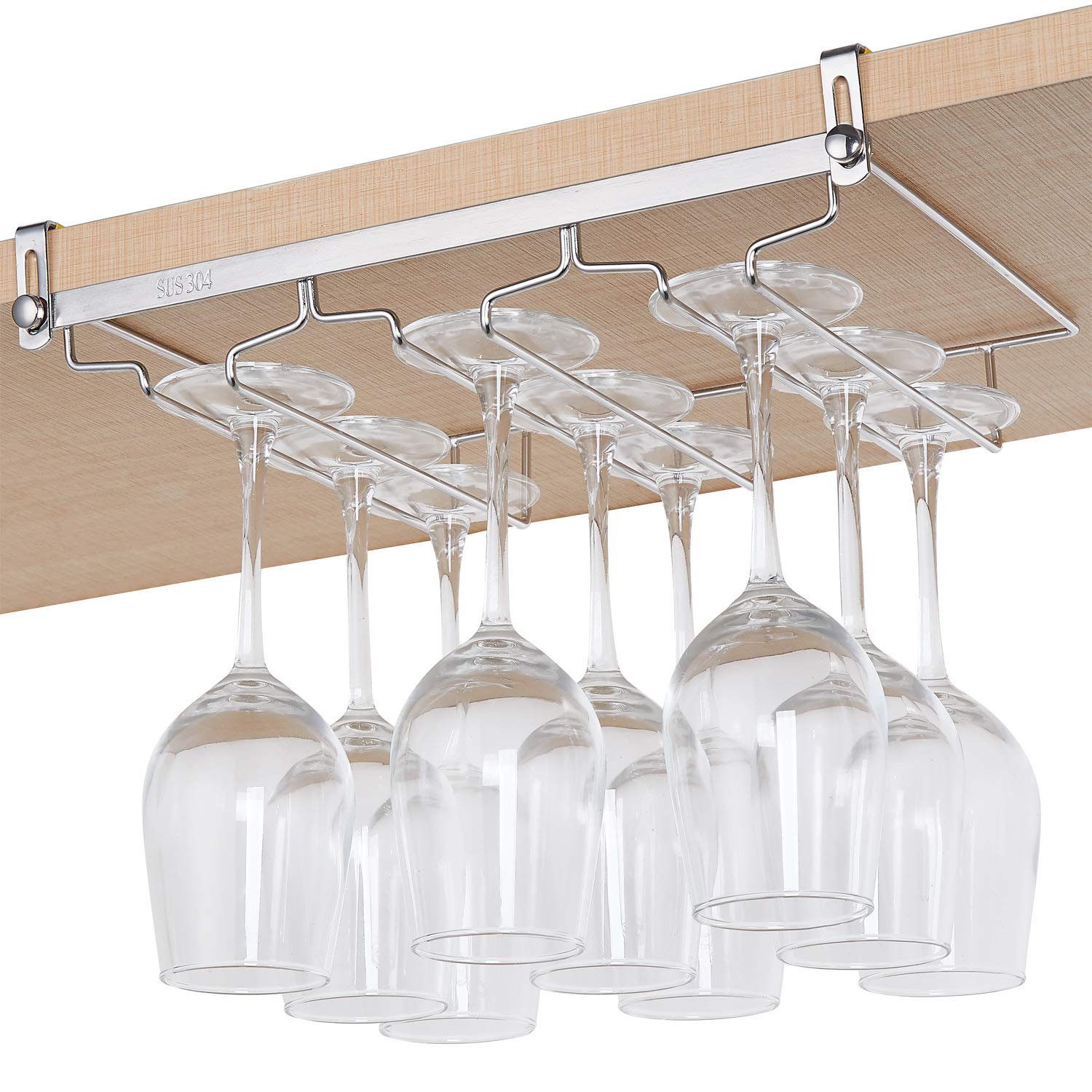 Best wine glass organizer under the cabinet