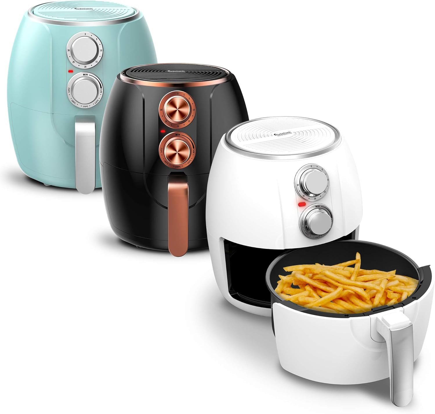 TurboTronic Hot Air Fryer, 3 Litres, Timer up to 30 Minutes, 1200 W
