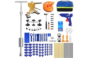 FIAYGRO Professional Dent Puller Kit - 135Pcs Car Paintless Dent Removal Tools with Adjustable Dent Lifter, Bridge Puller & 2-in-1 Slide Hammer for Auto Body Hail Damage Repair