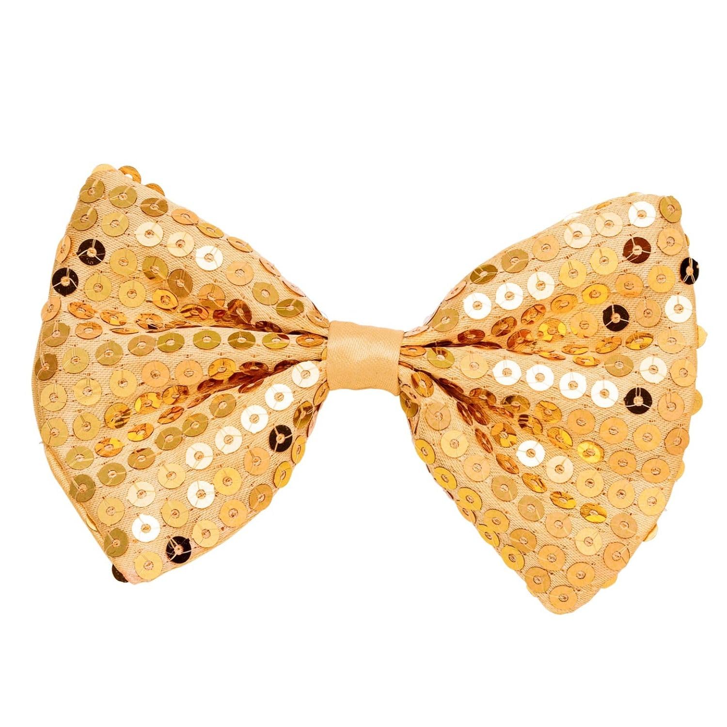 Gold Sequin Bow Ties Accessory for Fancy Dress