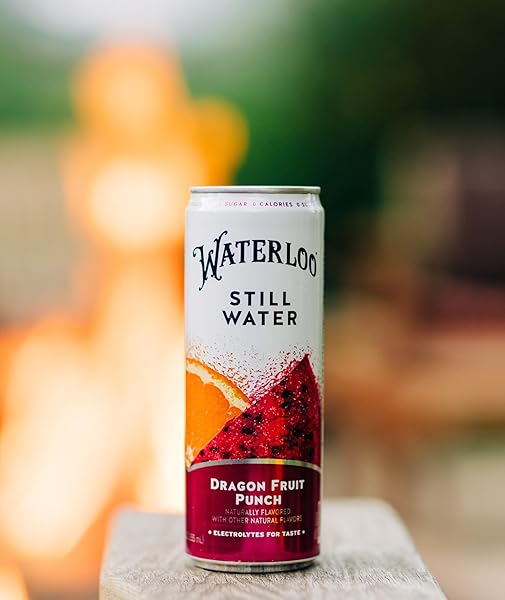 WATERLOO STILL WATER, DRAGON FRUIT PUNCH NATURALLY FLAVORED PURIFIED WATER | 12 FL OZ CANS (PACK OF 12) – ZERO CALORIES AND ZERO SUGAR OR SWEETENERS