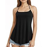 MANGOPOP Womens Halter Tank Tops Loose Fit Sleeveless Square Neck Top Casual Going Out Tees Shirts 2026 Trendy