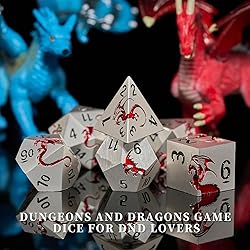 Metal Dice Set D&D, HNCCESG Polyhedral Dice 7 Piece
