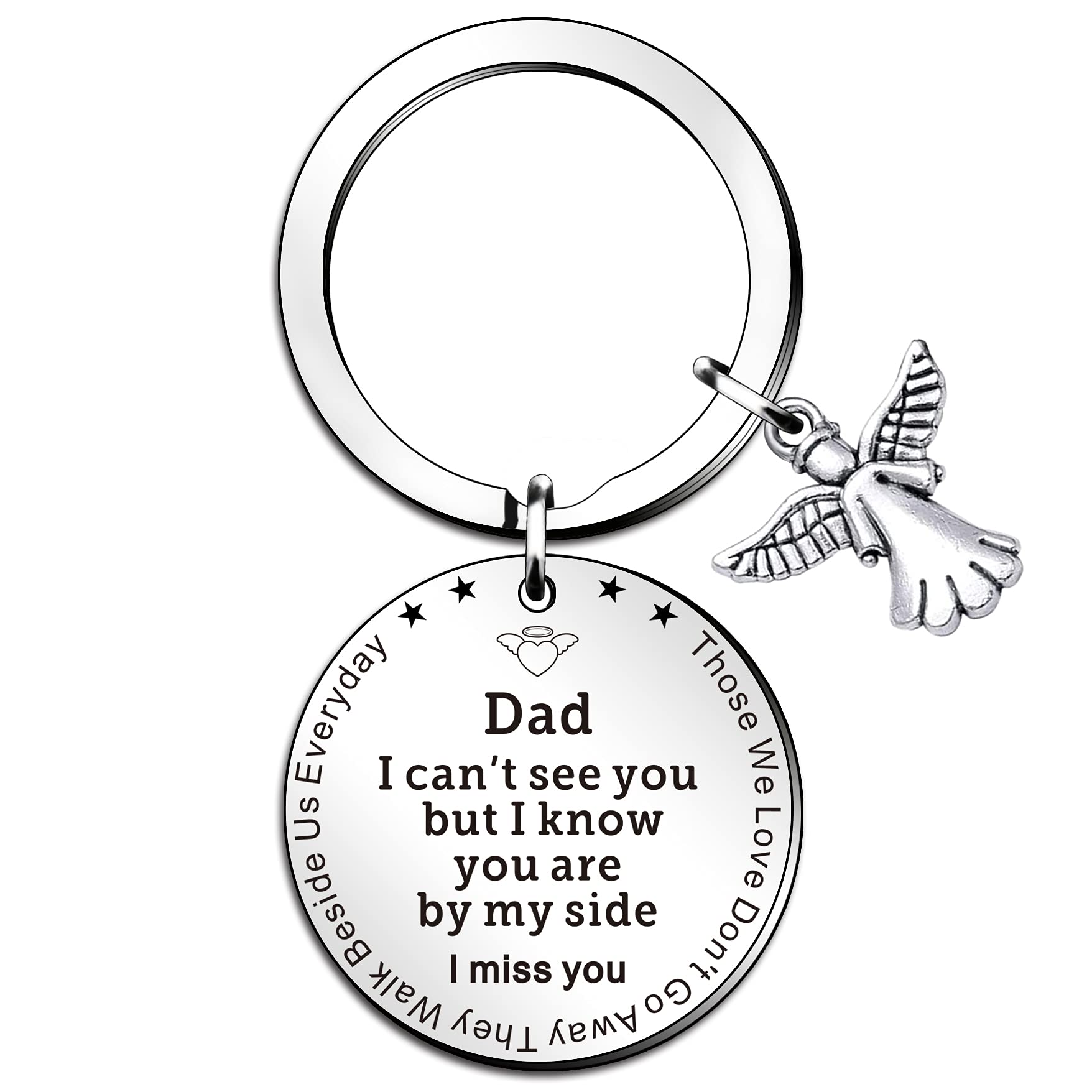 WTOPP Memorial Keyring Sympathy Keychain in Memory of DAD - Gift for Loss of Loved One