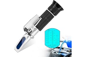 LICHEN LACHOI 3-in-1 Antifreeze Refractometer with ATC Antifreeze Tester for Checking Freezing Point of Automobile Antifreeze System Battery Acid and Windshield Washer Fluid 3-in-1 coolant Tester