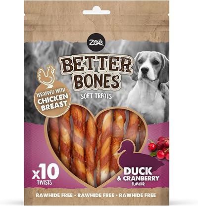 Zoë Better Bones Duck & Cranberry Twists Dog Treats 10 pcs