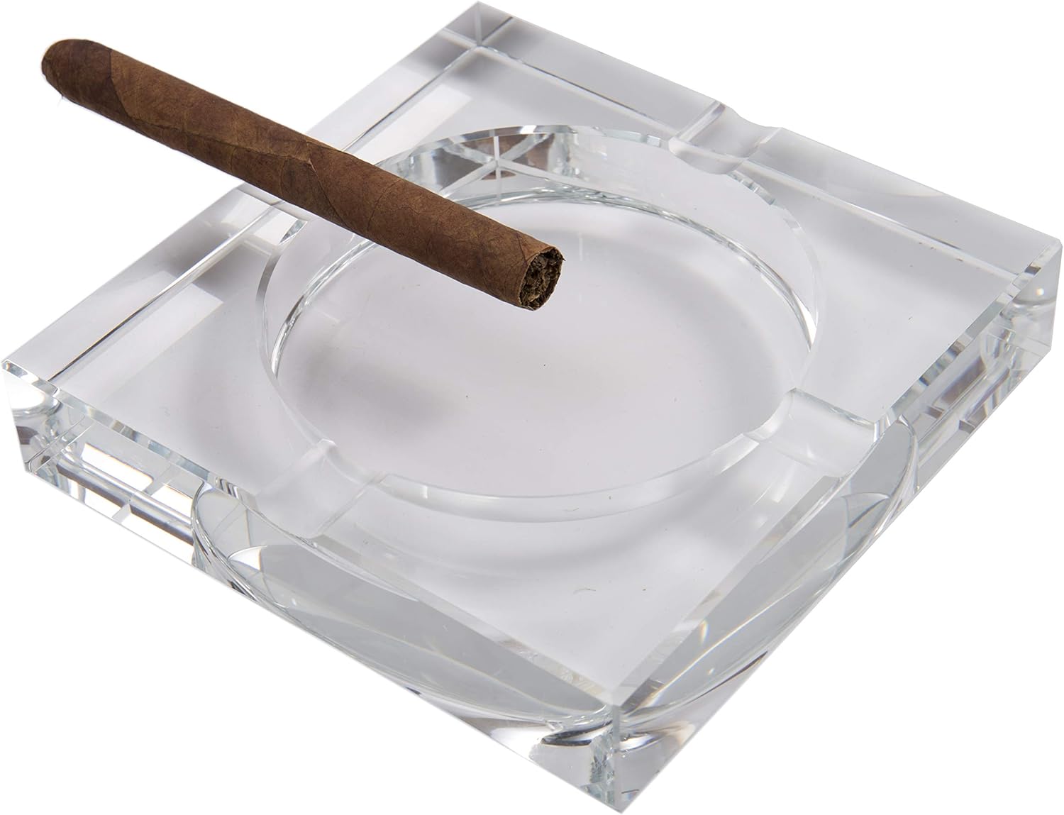 LEICRAFT Ashtray Crystal Cigar Ashtray with 4 Slots