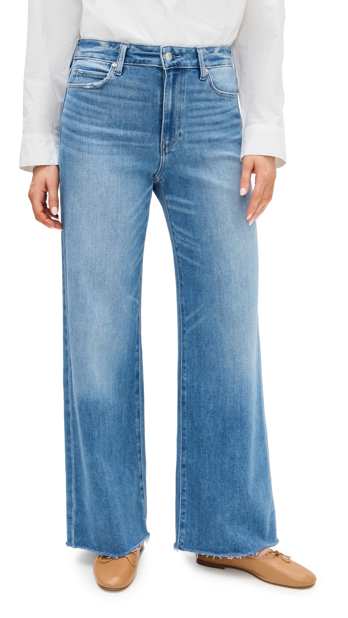 PAIGE Women’s Anessa 31″ Jeans with Raw Hem, Mesmerize, 24