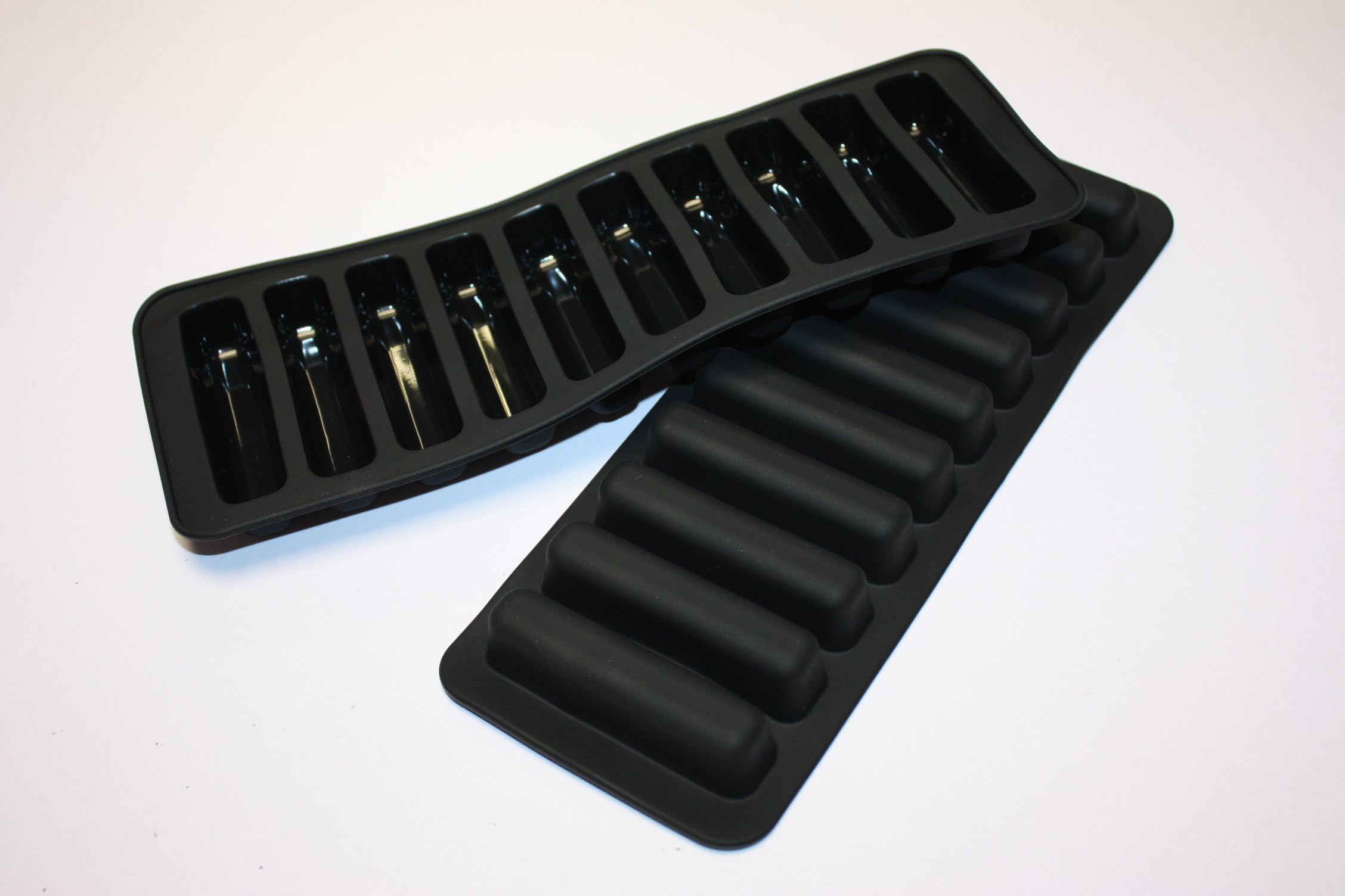 Block Ice Cube Tray Cylinder Freeze Cake Chocolate Bar Sticks Silicone Mold (Black)