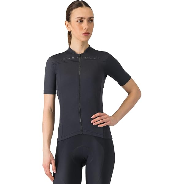 Maillot De Vélo Femme Castelli Sinergia 2 Jersey - Manches Longues Thermique - Automne/Hiver - Light Black/White