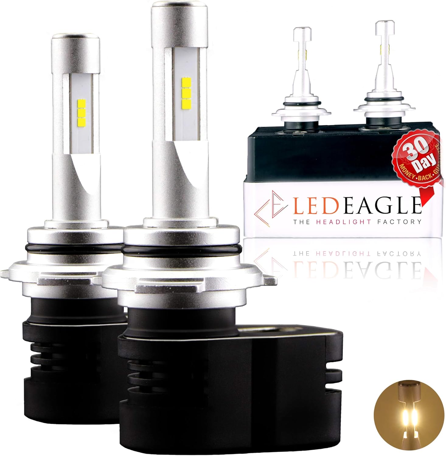 LED EAGLE Soft White 9012 Car LED Headlight Kit, Direct Replace High