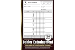 Cahier Entrainement Francais: Suivi d'entraînement et journal de bord pour tout le monde : carnet d'exercices personnel et jo