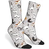 JKJOJIA Cute Animal Novelty Socks Crew Sock For Casual Men Women Gifts Daily