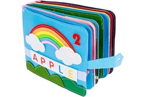 Toddlers Busy Board Montessori Toys for 1-4 Year Old Boys Girls 3D Baby Story Cloth Book Colorful Fine Motor Skills Preschool