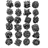 Ezing Lot 24pc Shining Rhinestone Crystal Brooches Pins DIY Wedding Bouquet Kit