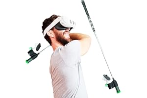 DeadEyeVR - DriVR Elite Chrome - Stepped Steel Golf Club for Meta Quest 2, 3, and Pro - Realistic VR Golf Simulator Handle - Adjustable Weighted VR Golf Club Grip for Enhanced Play