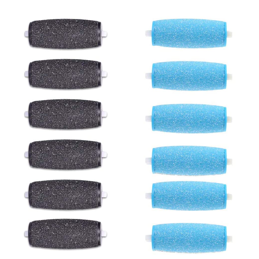 Photo 1 of 6 Extra Coarse & 6 Regular Coarse Replacement Roller Refill Heads Compatible with Amope Pedi Refills Electronic Foot File