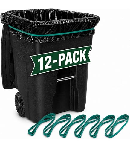 Amazon.com: Tasker Rubber Bands for 95-96 Gallon Trash Cans