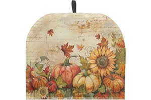 YUVAMAGIMO Fall Maple Leaves Teapot Cozy with Handle - Insulated Thermal Cover, Machine Washable for Thanksgiving Gatherings, Picnics, Parties Kitchen Decor