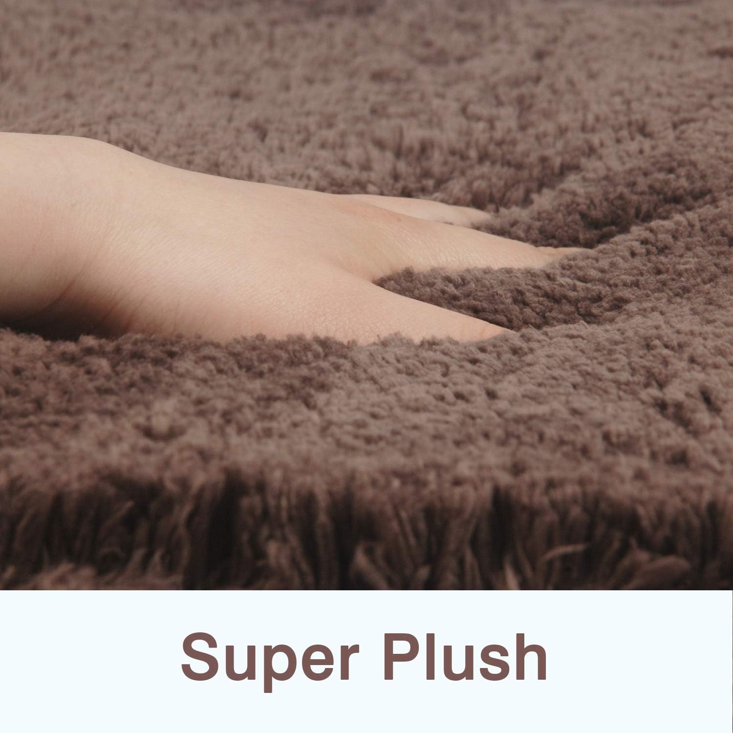 FCSDETAIL Non-slip Shaggy Bath Rugs Carpets 50X80 cm - Image 4
