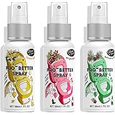 Clean-n-Fresh Holiday Toilet Spray, 3 Pack Gift Set- Balsam & Cedar/Toasty Vanilla/Bright Berry, Bathroom & Toilet Odor Deodorizer, Travel Size Toiletries, Total 5.1 Fl Oz