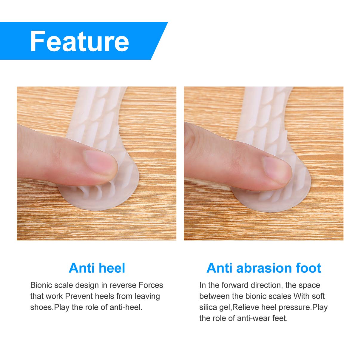 Premium Heel Grips Liner Cushions Inserts (2 Pairs) 4D Heel Pads for Women and Men Loose Shoes, Self-Adhesive Shoe Insoles Foot Care Protector, Prevent Heel Rubbing, Blisters, Slipping Out