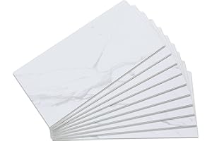 Palisade 23.2 in. x 11.1 in. Interlocking Vinyl Wall/Backsplash Panels in Carrara Marble (10 Pack)