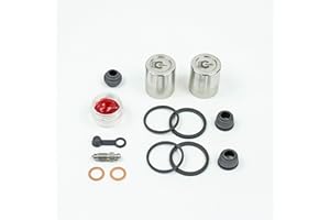 Motorcycle Front Brake Caliper Rebuild Seal and Stainless Steel Piston Kit for select Honda models by Brakecrafters BC13HPSS