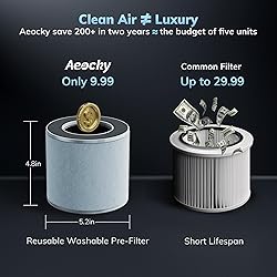 AEOCKY 5-in-1 Air Purifier Replacement Filter for