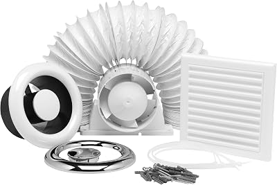 Xpelair Airline AL100T 4" 100mm Inline Axial Extractor Fan Timer Loft Kit White