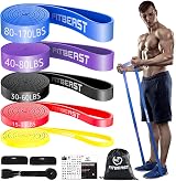 FitBeast Resistance Bands Set 5 Levels 170 lbs with Door Anchor view 1