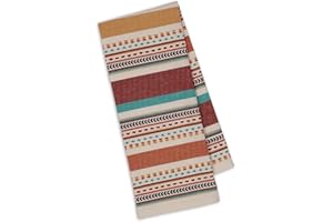 DII Design Imports Southwest Table Linens, 18-Inch by 28-Inch Dishtowels, Set of 2, Santa Fe Dobby Stripe