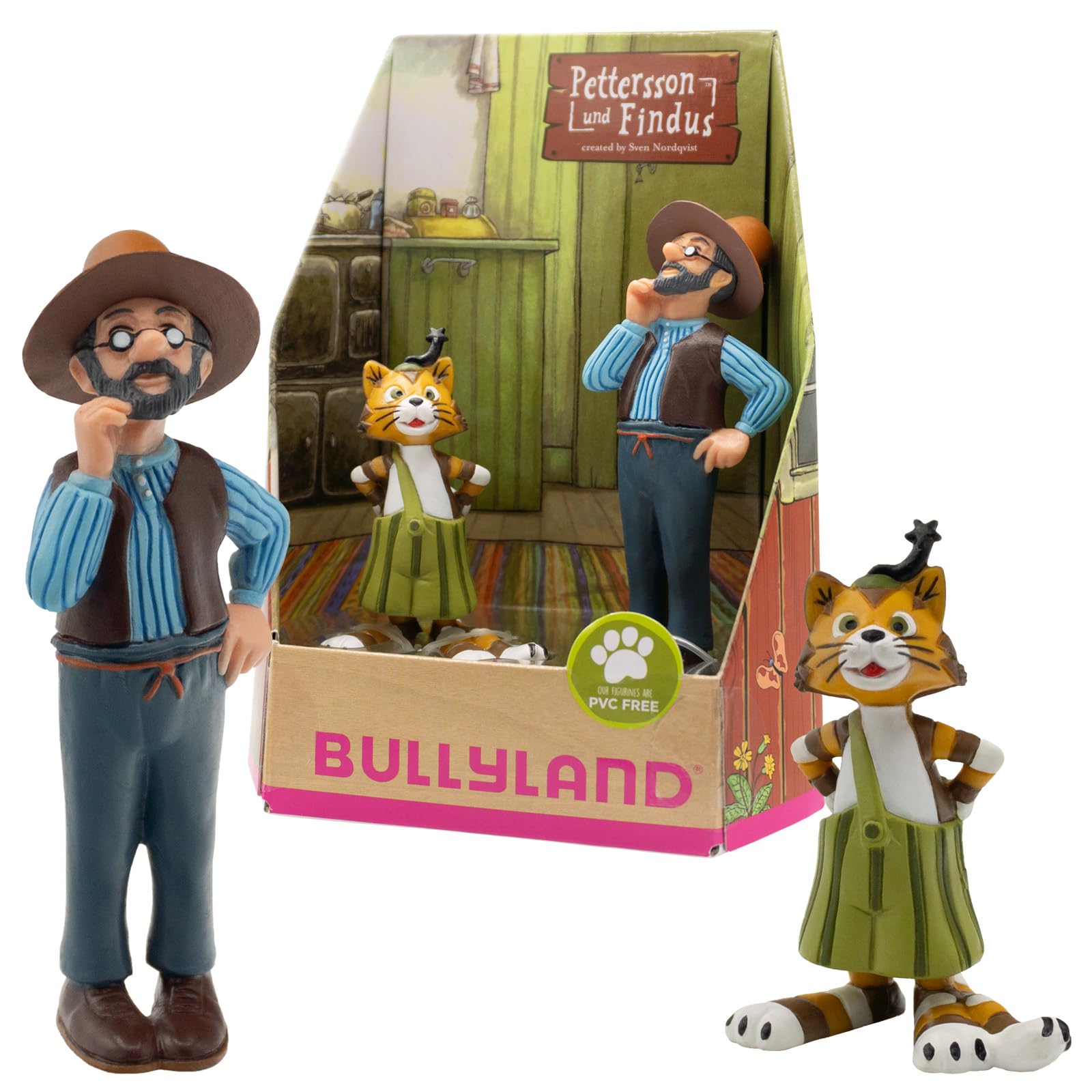 Bullyland 46005 - Toy Figures Set Pettersson and Findus, Detailed Ideal as a Small Gift for Children from 3 Years