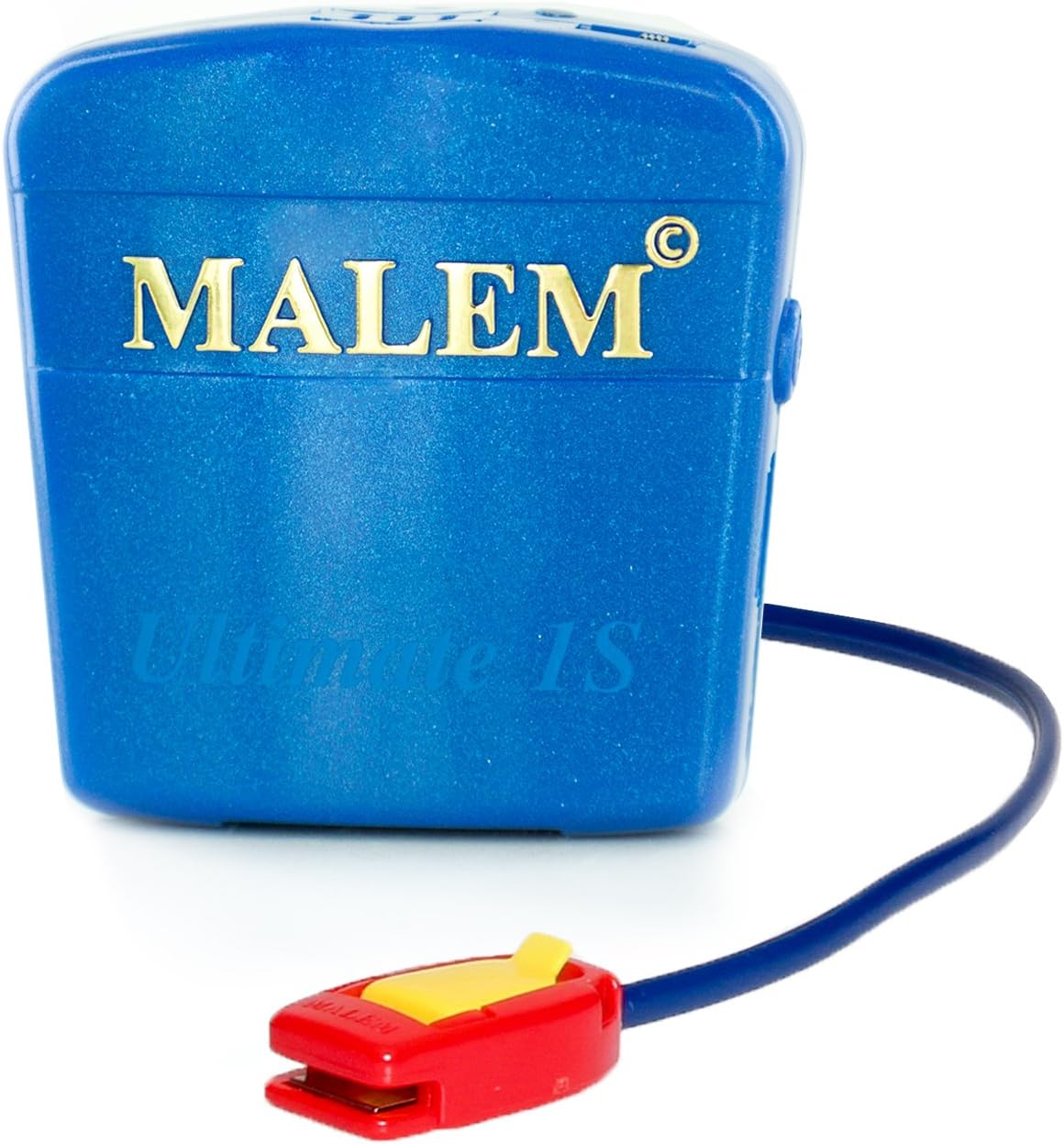Malem Ultimate PRO Selectable Blue Bedwetting Alarm for Girls & Boys with Loud Sound and Strong Vibration to Stop Bed Wetting