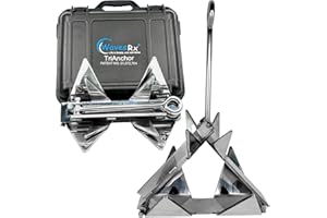 WAVESRX TriAnchor - Stainless Steel Folding PWC & Boat Anchor Kit | Sets Instantly for Effortless Boat & Jet Ski Anchoring | Compact Patent-Pending Design Grips Better Than Plow, Fluke or Box Anchor