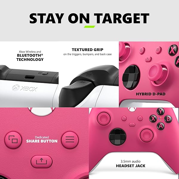 XBOX WIRELESS GAMING CONTROLLER (2025) – DEEP PINK – PLAY ON, WINDOWS, ANDROID, IOS, FIRETV STICKS, SMART TVS, VR HEADSETS