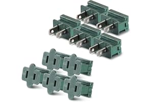 AUTO PARTS PRODIGY Vampire Plug SPT-1 Christmas Holiday Male Slip Plug, Green Zip Plug, Gilbert Plug, Slide Plug, Electrical Light End Plug for Xmas Holiday Party Outdoor Indoor (SPT1 Green 10MF)