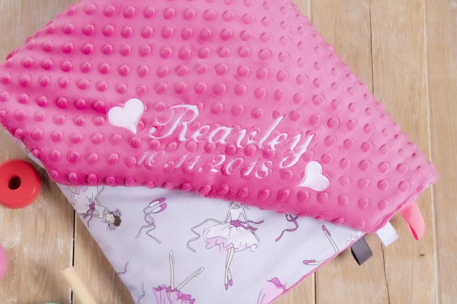 personalised minky baby blanket