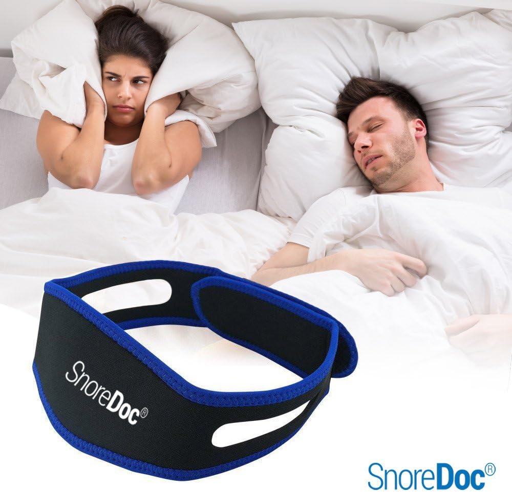 SnoreDoc™ Anti Snoring Chin Strap – Snore Strap Stops Snoring and Eases Nighttime Breathing – Effective Sleep Aid Device Supports Jaw for Natural and Instant Snore Relief – NEW AND IMPROVED VERSION: Health & Personal Care