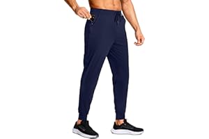 MUZEGE Men's Athletic Joggers Stretch Sweatpants with Zipper Pockets Running Workout Gym Track Golf Pants for Men