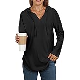 AURUZA Womens Long Sleeve Tops Fashion Hoodies Pullover Oversized Sweatshirts Casual Loose Fit Shirts