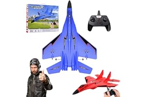 Avion télécommandé en mousse Gravity Glider Fighter RC Fighter 360° avec lumières (bleu)