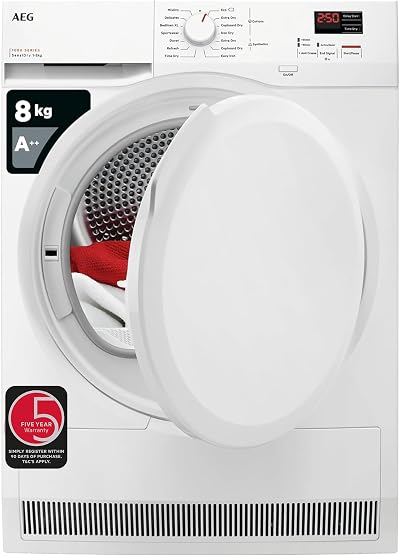 AEG 7000 Series Freestanding Heat Pump Tumble Dryer 8kg TR708L0B
