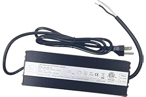 Q QINGCHEN 300W 12V 25A LED Driver ETL Listed Transformer, Waterproof IP65 Power Supply, 100-130V AC to 12V DC Low Voltage Adapter for Outdoor Use (ETL12V300W)