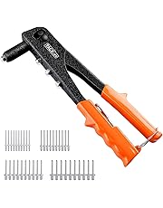 Rivettatrice Manuale TACKLIFE HHR1A con Pistola a Rivetti con 40 Rivetti, 4 Dadi (2.4,3.2,4.0,4.8mm), 1 Chiave Rivettatrice, Rivetti Alluminio, Progettazione Salva-lavoro per Installazione Mobili