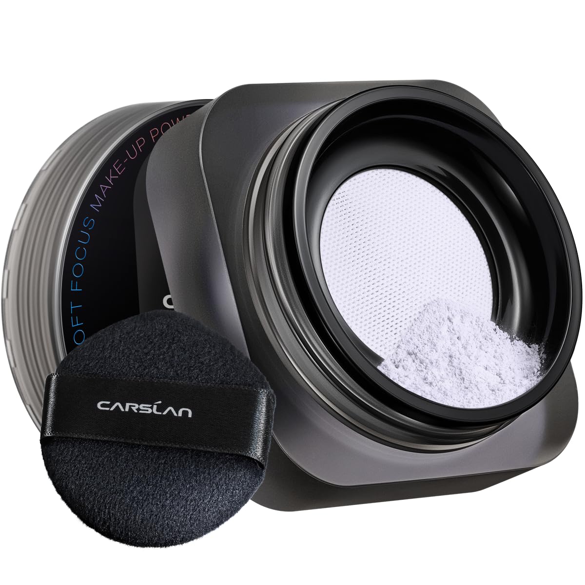 Photo 1 of CARSLAN Soft Focus Loose Setting Powder, Waterproof, Matte, Oil Control, Shine Free, Talc-Free Face Powder Makeup, 24H Longwear Finishing Powder, 01 Dark Blue