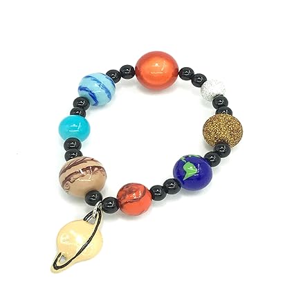 Solar System Bracelet Jewelry Galaxy Space Solar System Planet Universe Earth Astronomy Beads Bracelet Handmade Stretch Charm Bracelet Gift For