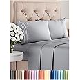 Full Size 4 Piece Sheet Set - Comfy Breathable & Cooling Bed Sheets Set - Hotel Luxury Bedding for Women, Men, Kids & Teens - Deep Pockets, Easy-Fit, Super Soft & Wrinkle Free - Oeko-Tex - Steel Blue
