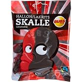 2 Bags x 90g of Bubs Godis Hallon - Lakrits - Skalle - Skallar - Original - Swedish - Raspberry / Licorice Skull - Gelatine Free - Wine Gums - Candy