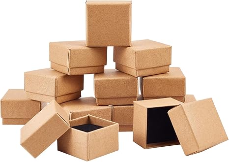 Amazon Co Jp Ph Pandahall 48個 ギフトボックス 無地 ラッピング箱 ラッピングボックス プレゼント包装 ジュエリー収納ボックス 指輪 ピアス ネックレスギフトボックス バレンタインデー 結婚式 誕生日 クリスマス用 茶色 ホーム キッチン
